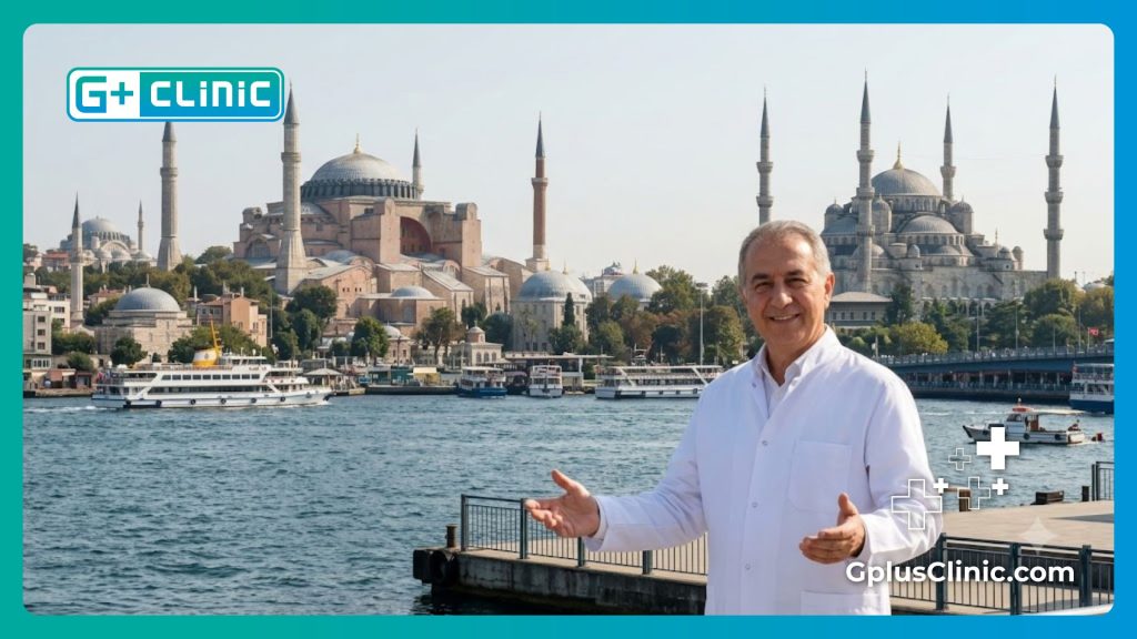 Especialista dando la bienvenida a los pacientes a Estambul