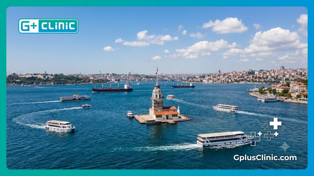 Magnifique vue du Bosphore à Istanbul pour votre voyage médical.