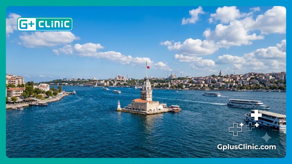 Majestic Bosphorus Strait in Istanbul welcoming international medical tourism patients.