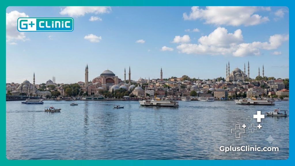 Vue panoramique de la ligne d'horizon d'Istanbul et de la Corne d'Or