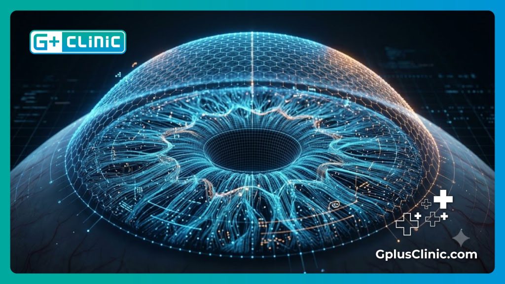High-tech digital scan of the human eye showing safety margins.