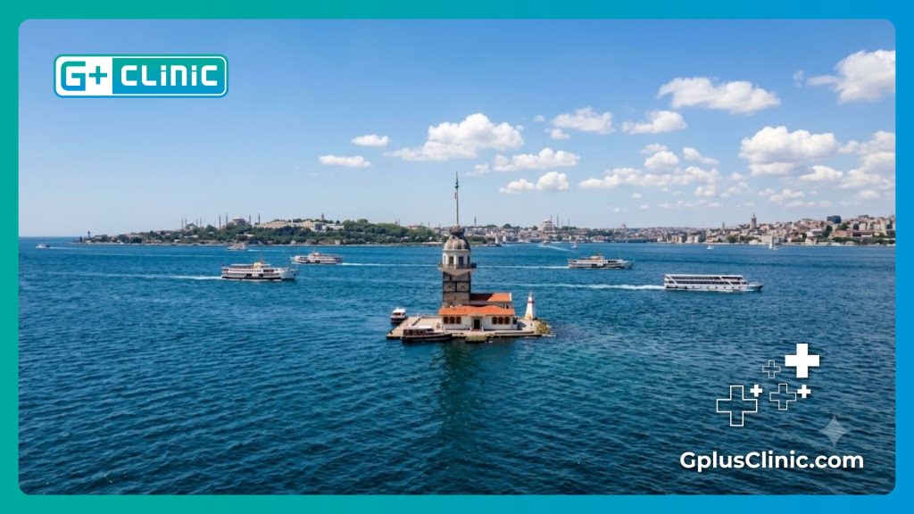 Leading medical specialist welcoming international patients to Istanbul near the scenic Bosphorus