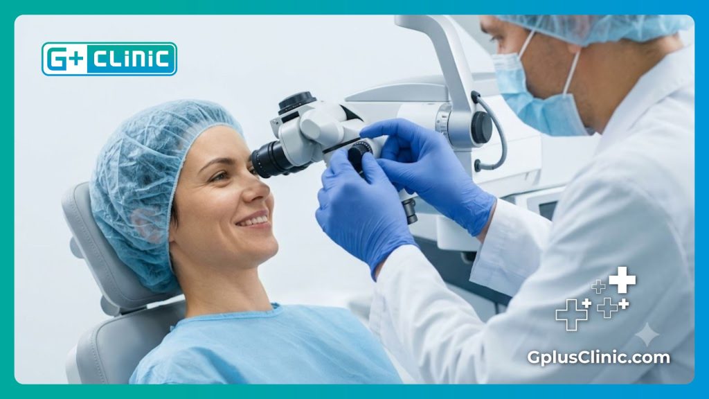 Close-up of a flawless and perfect aesthetic result after the laser procedure.