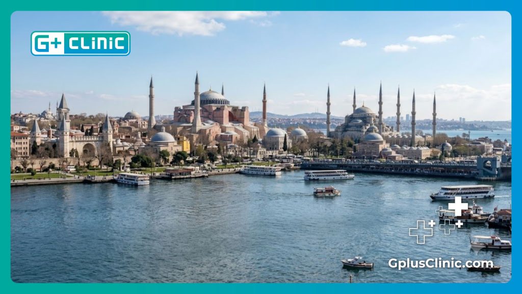 Vue imprenable sur Istanbul et ses monuments emblématiques sous un ciel clair