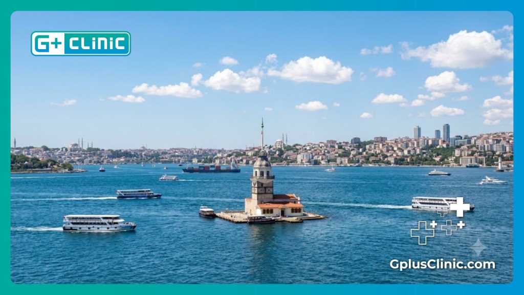 Vue du détroit du Bosphore à Istanbul, destination prisée pour la chirurgie.