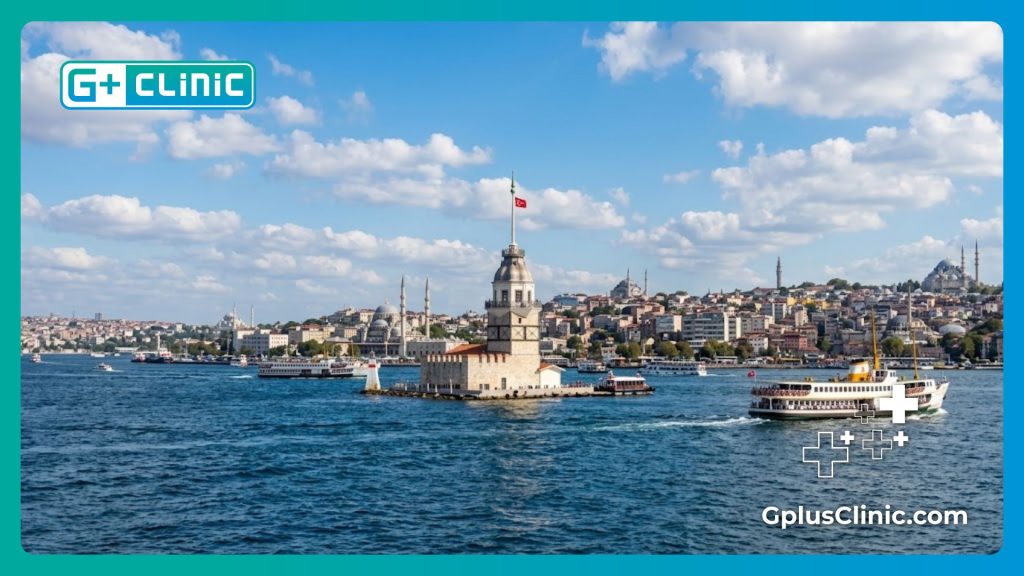 Vue panoramique de la Tour de Léandre à Istanbul pour le séjour médical