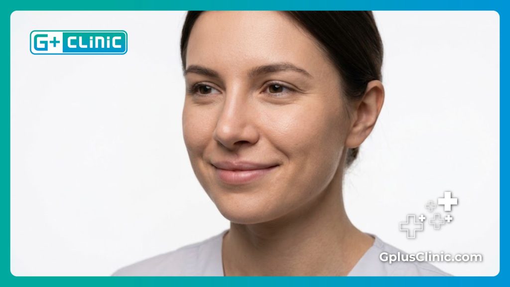 Résultat chirurgical parfait mettant en valeur la symétrie du visage.