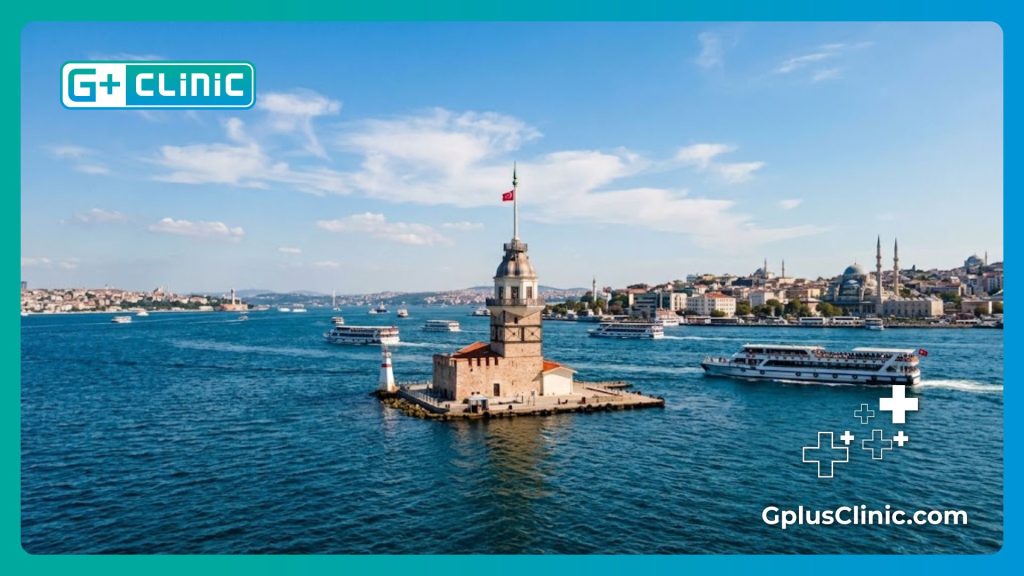 Vue panoramique de la tour de Léandre à Istanbul pour les patients internationaux