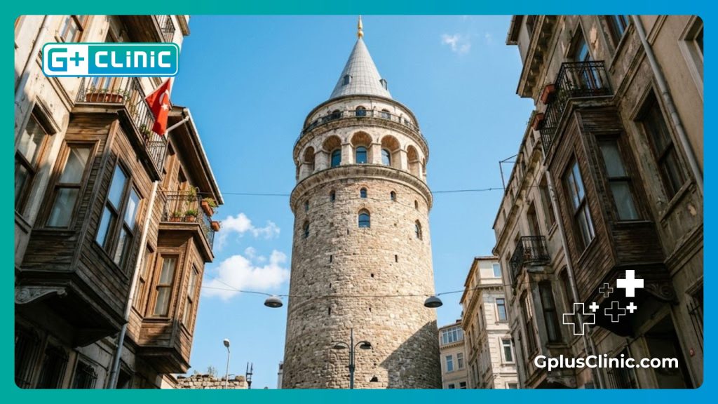 The historic Galata Tower in Istanbul, your destination for premium medical care