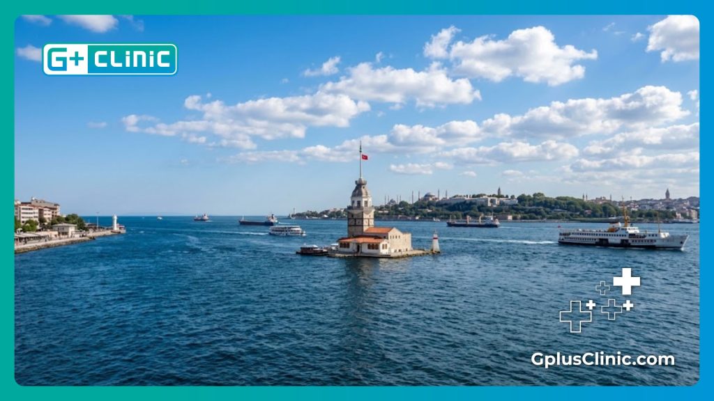 Vue de la tour de Léandre à Istanbul pour les patients internationaux