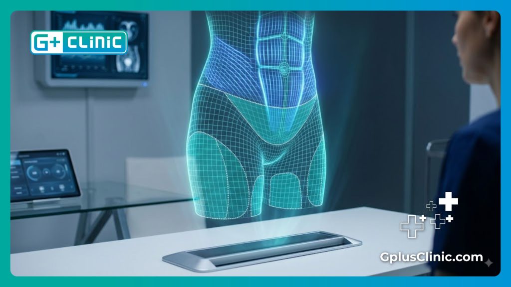Цифровое 3D-сканирование зон для подтяжки нижней части тела
