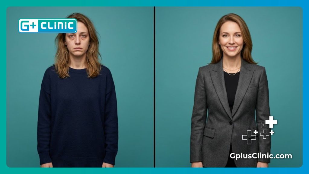 Comparativa antes y después del tratamiento de relleno de ojeras con ácido hialurónico