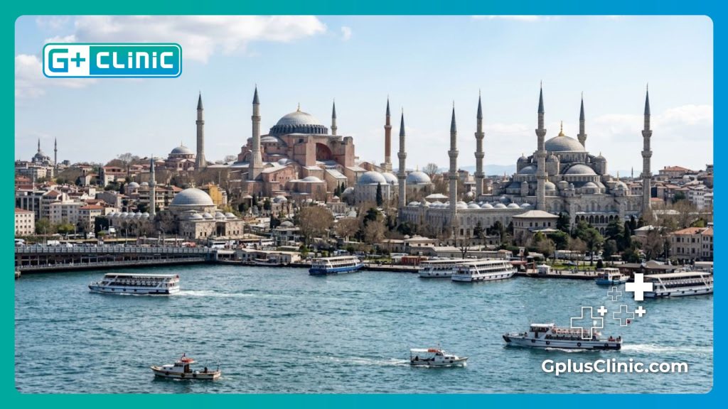 Vista icónica de Estambul, un destino de lujo para tratamientos cosméticos y turismo médico