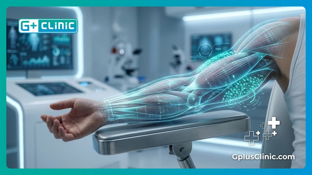 Escaneo holográfico avanzado de la anatomía del brazo para precisión médica