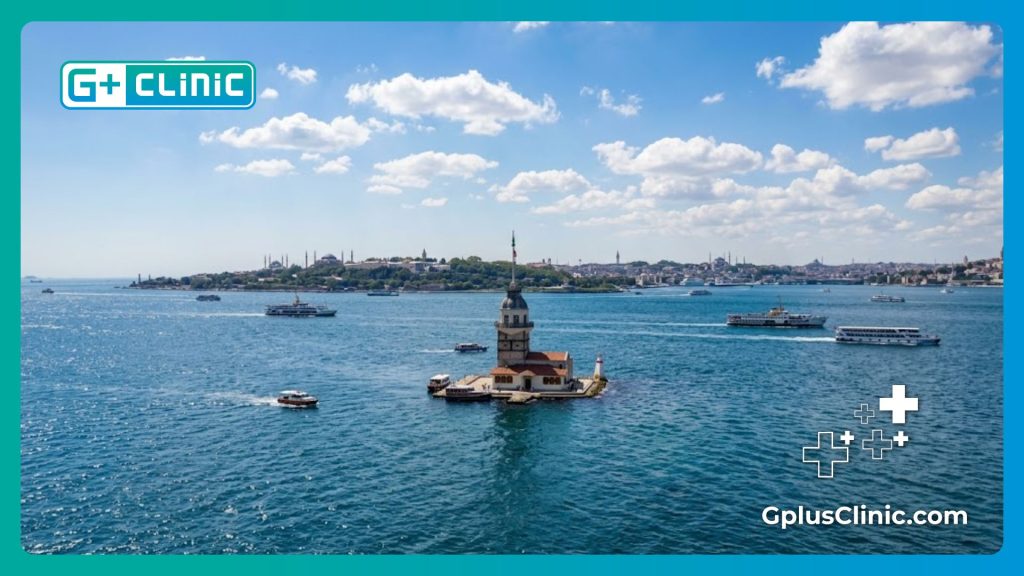 Vue panoramique de la tour de Leandre à Istanbul pour le tourisme médical