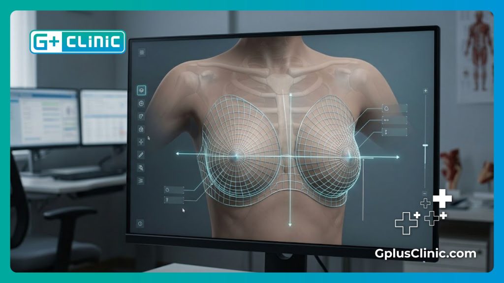 Цифровое 3D сканирование для анатомического планирования реконструкции груди.