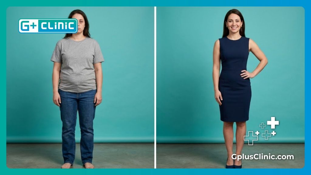 Escaneo digital y comparación del abdomen para tratamiento de criolipólisis.