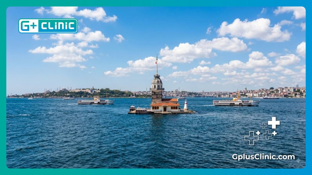 Vista panorámica del Estrecho del Bósforo en Estambul para turismo médico