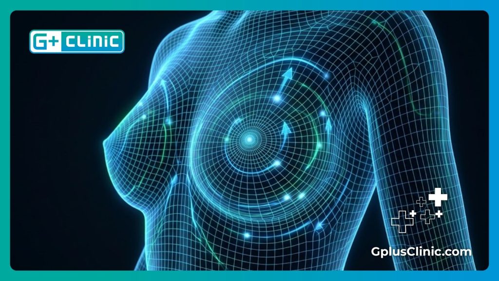 Цифровая 3D-модель векторов подтяжки и упругости кожи