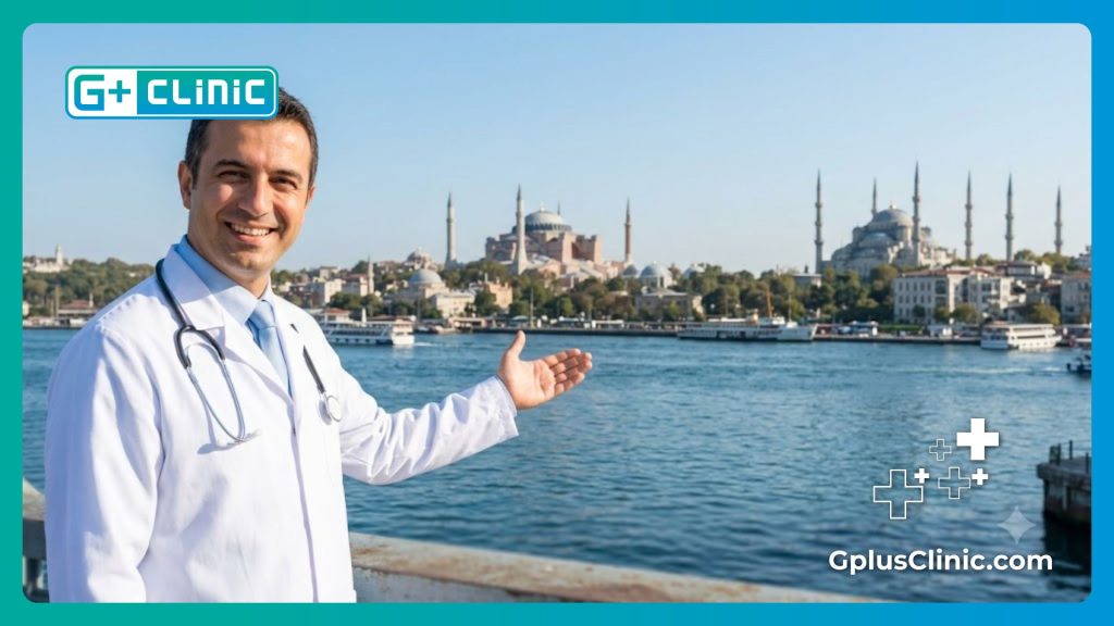 Friendly doctor welcoming patients in Istanbul Turkey