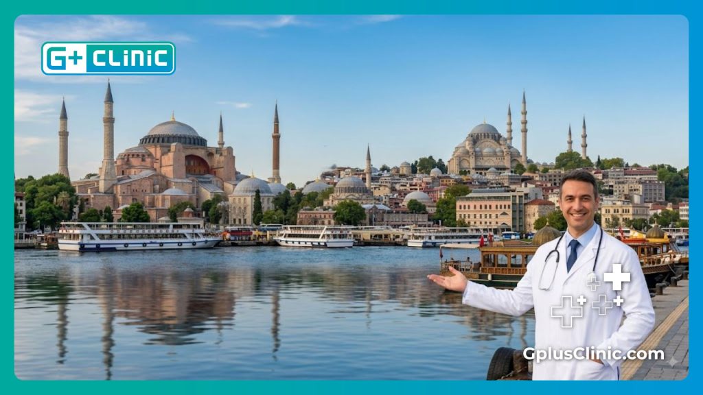 Médecin souriant accueillant les patients à Istanbul.
