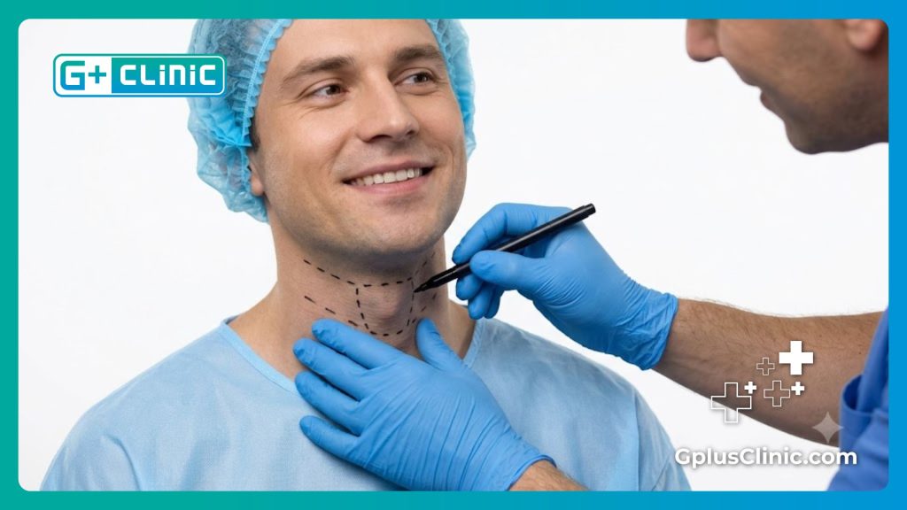 Cinematic shot showing a patient with a successful vocal pitch treatment outcome