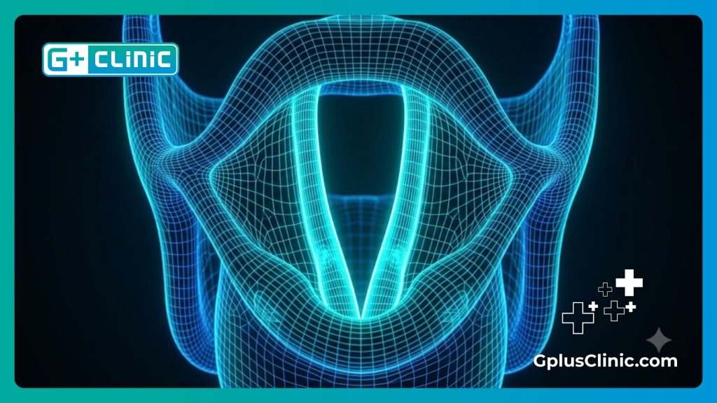 Высокотехнологичная 3D-модель голосовых связок для точной хирургической коррекции голоса.
