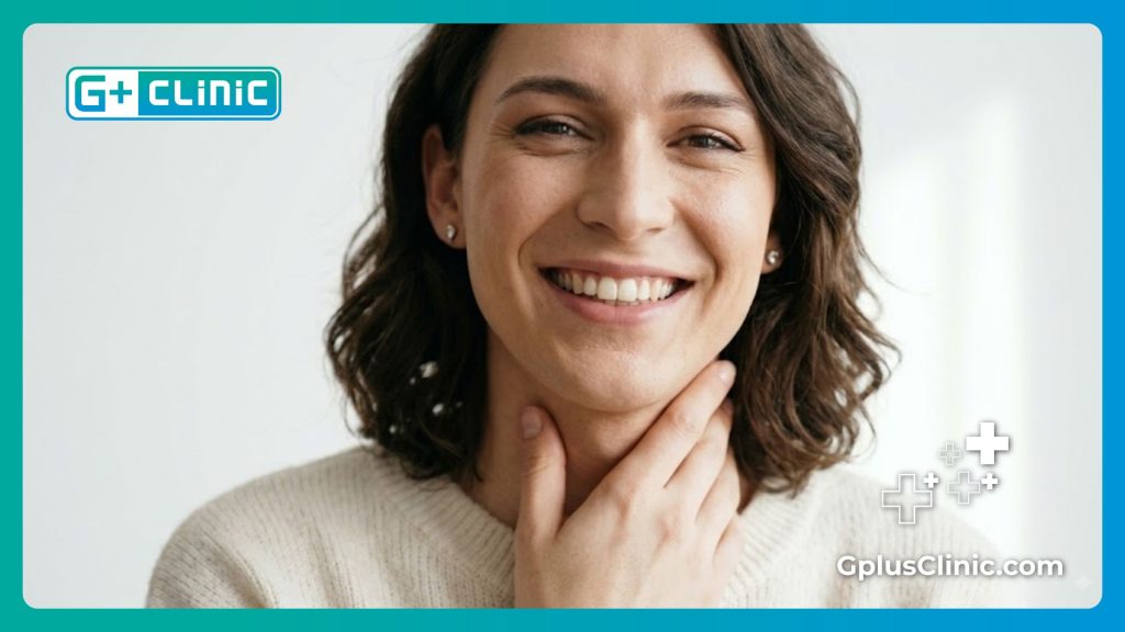 Confident and happy patient showcasing the successful result of the procedure.